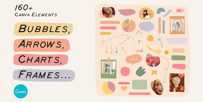 CANVA Elements Bubbles Arrows Frames