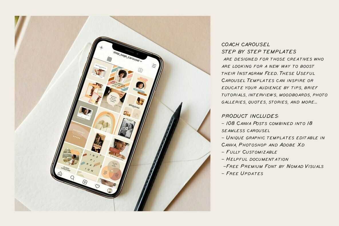 Coach Carousel Templates CANVA PS Coach Carousel Templates CANVA PS