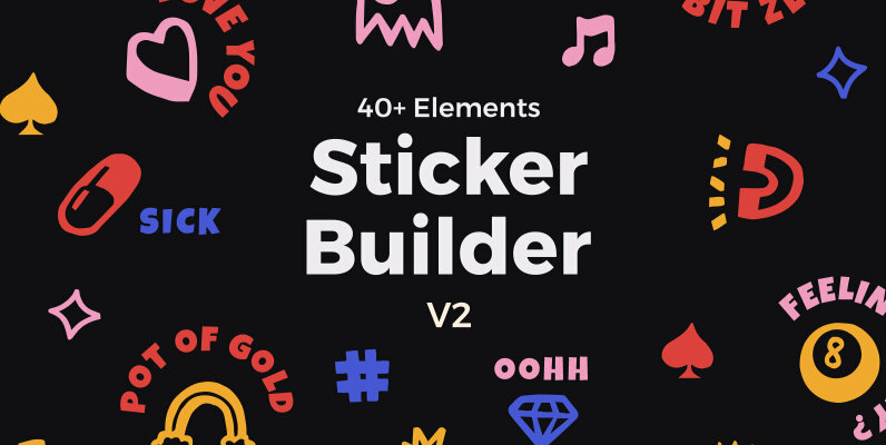 Sticker Builder Vector Set V2