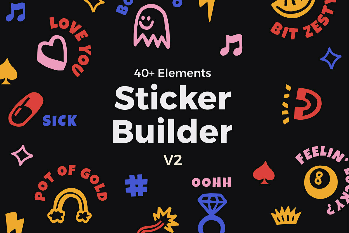Sticker Builder Vector Set V2 1