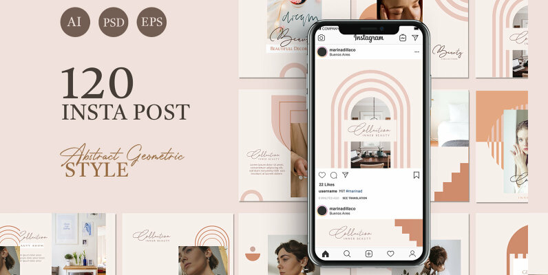 120 Instagram Post   110 Abstract Geometric Style