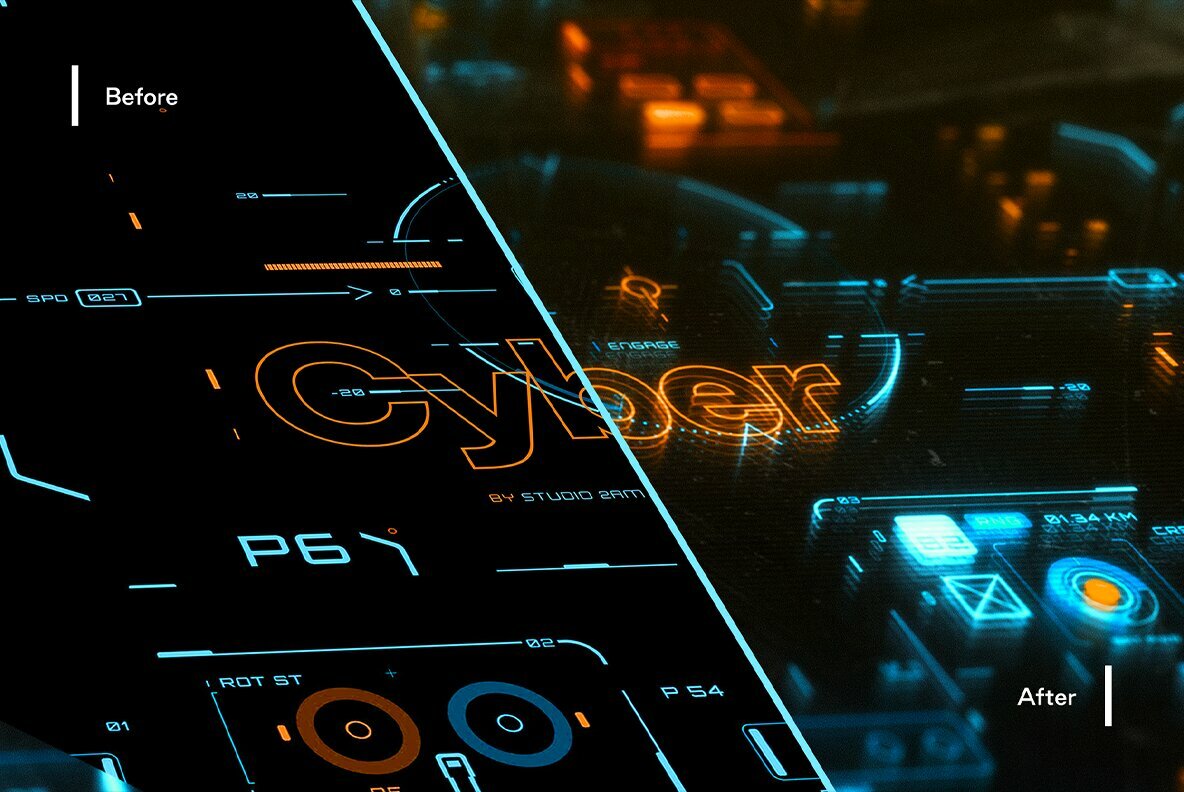 Cyber Futuristic Neon Display Cyber Futuristic Neon Display