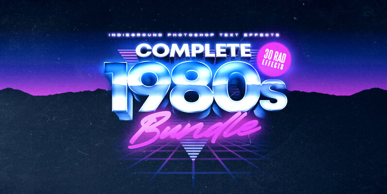 80s Text Effects Complete Bundle