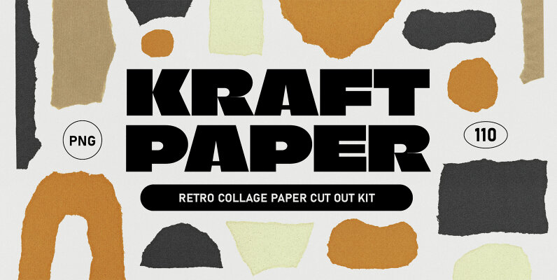 Kraftastic Torn Paper Shapes