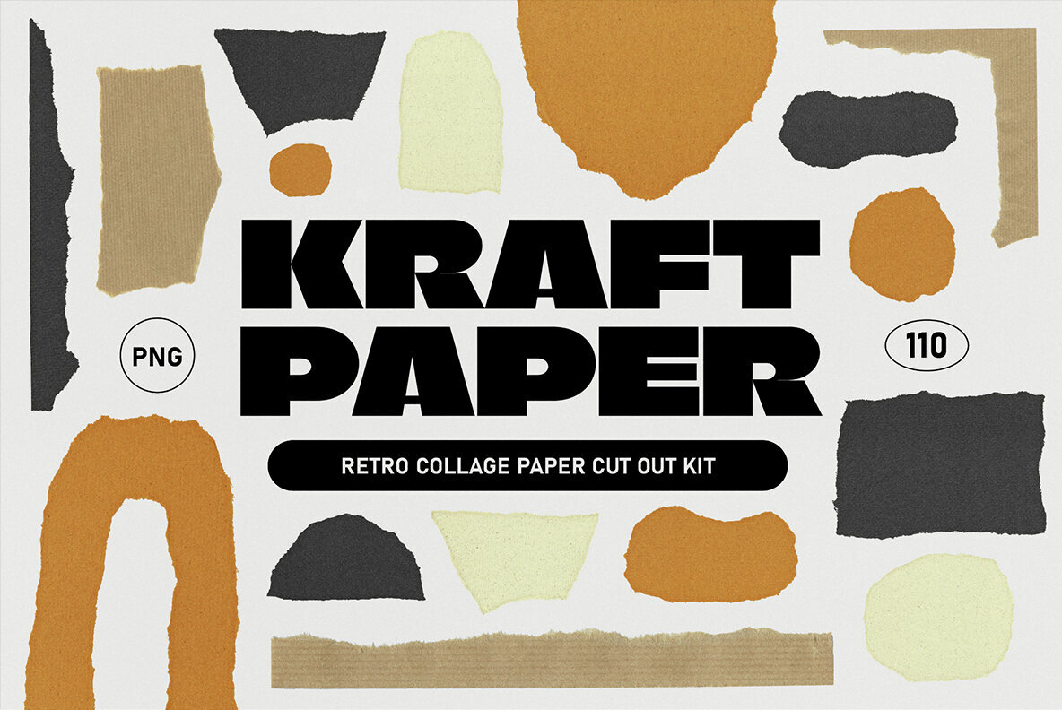 Kraftastic Torn Paper Shapes 1
