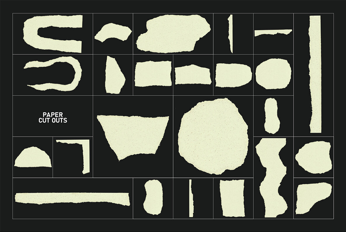 Kraftastic Torn Paper Shapes 3