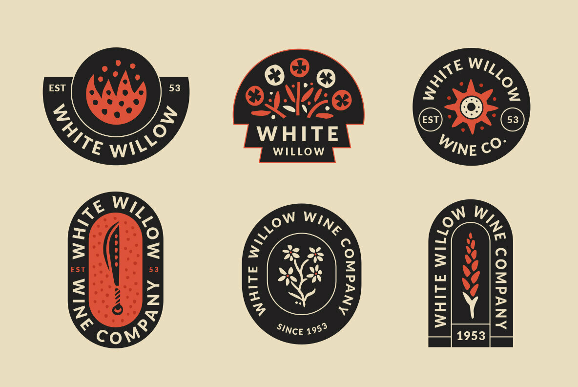 Abstract Linocut Badge Builder 4