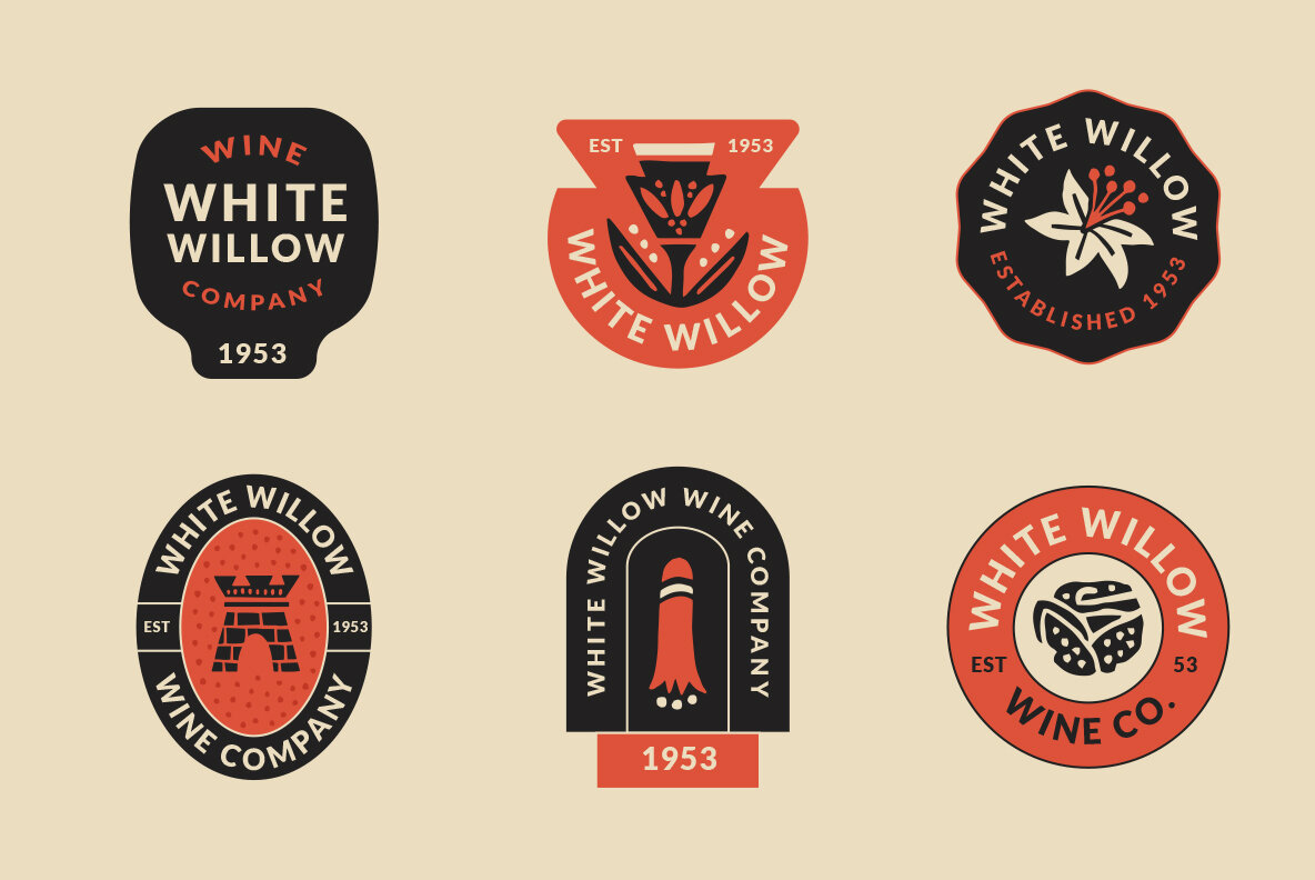 Abstract Linocut Badge Builder 8