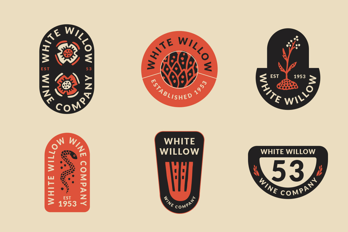 Abstract Linocut Badge Builder 10