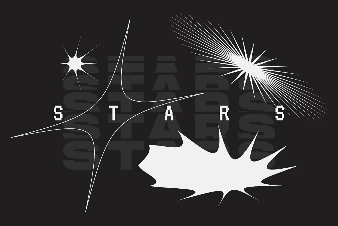 100 Geometric Vector Star Shapes 1