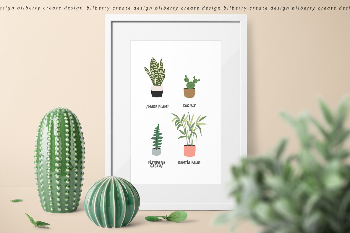 Home Potted Plant Art Set Home Potted Plant Art Set