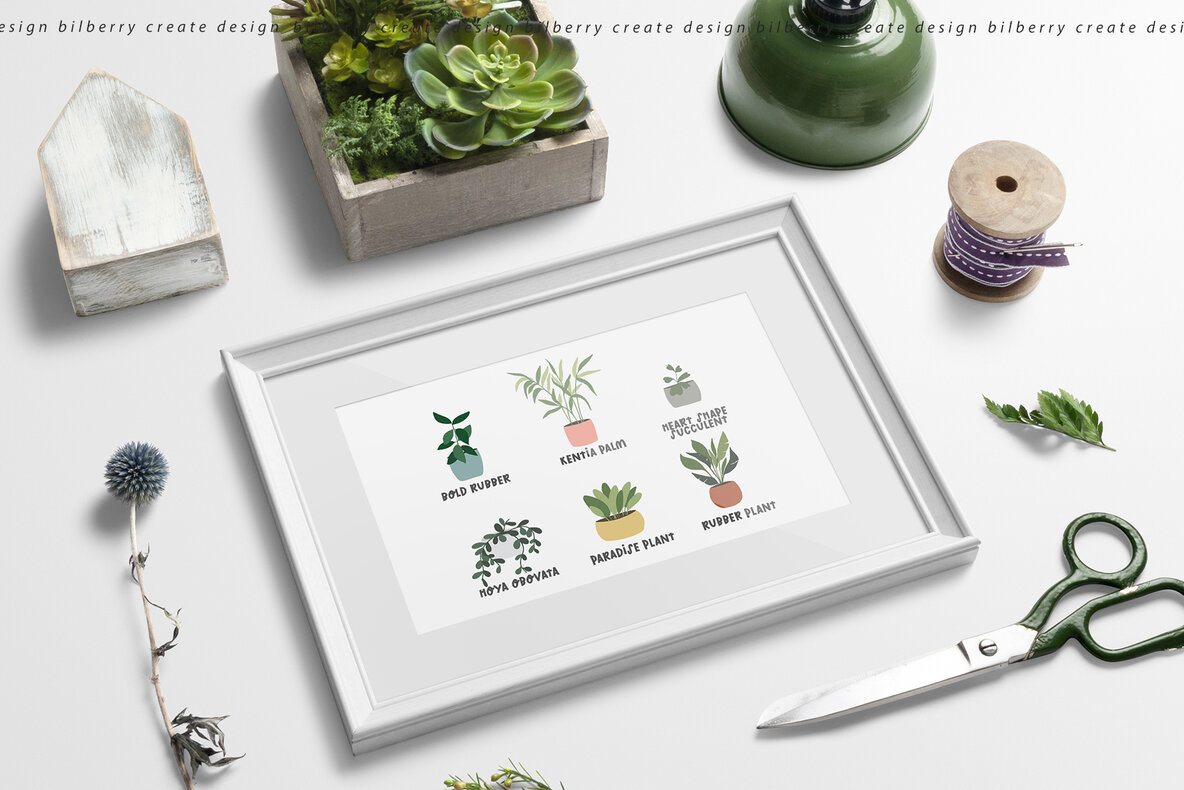Home Potted Plant Art Set Home Potted Plant Art Set