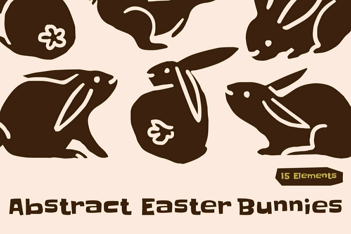 Abstract Easter Bunnies 1