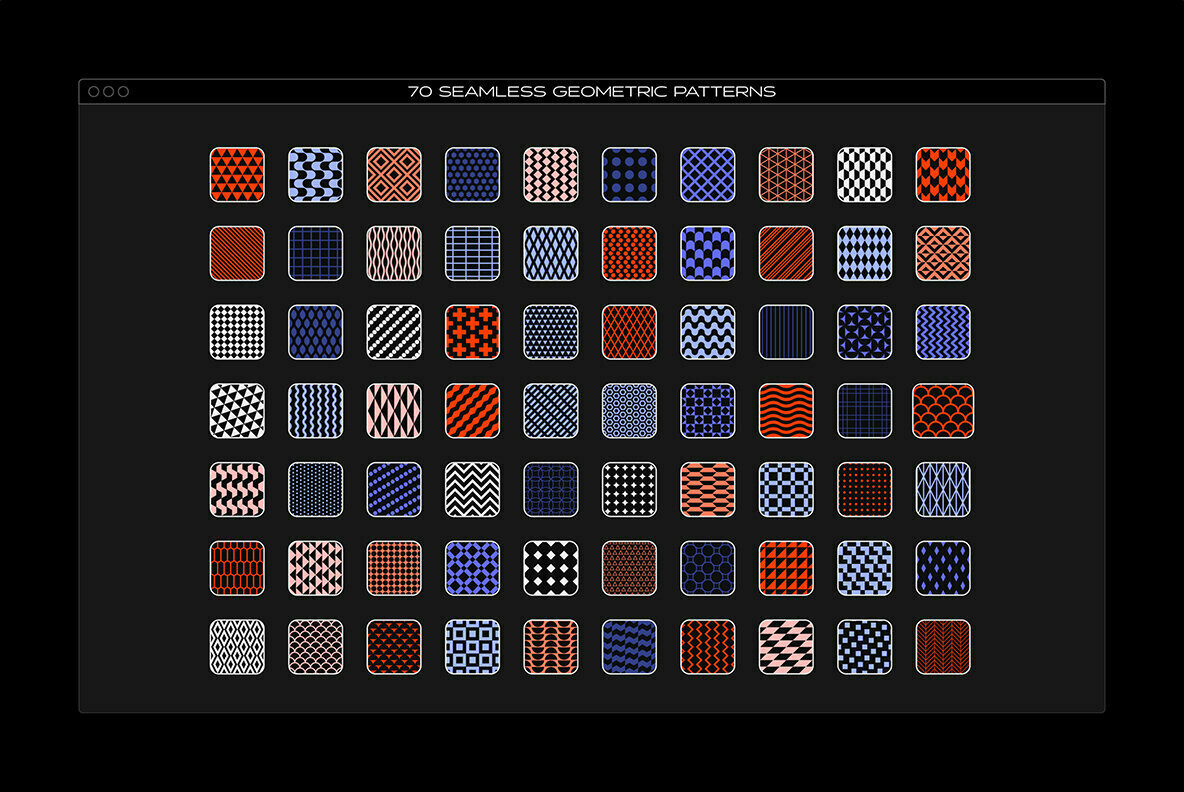 Vibrant Geometric Seamless Patterns Collection 2