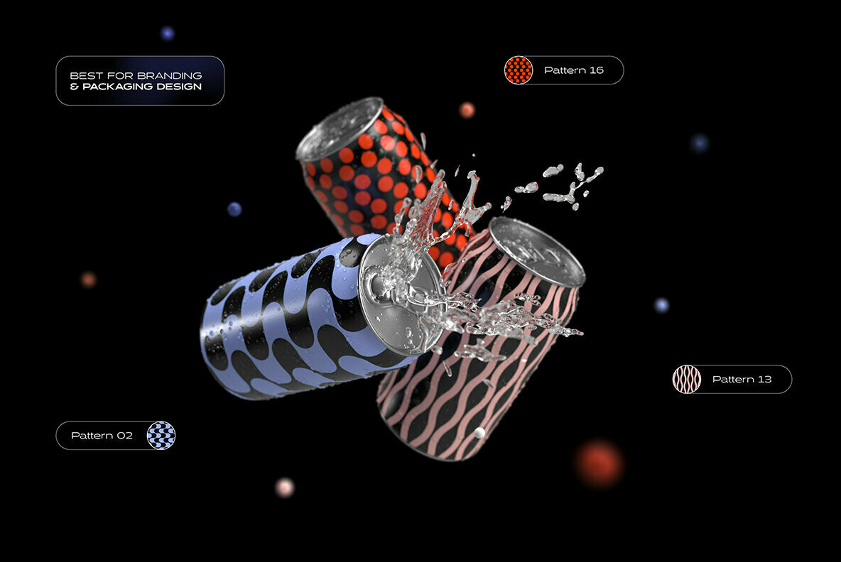 Vibrant Geometric Seamless Patterns Collection 3