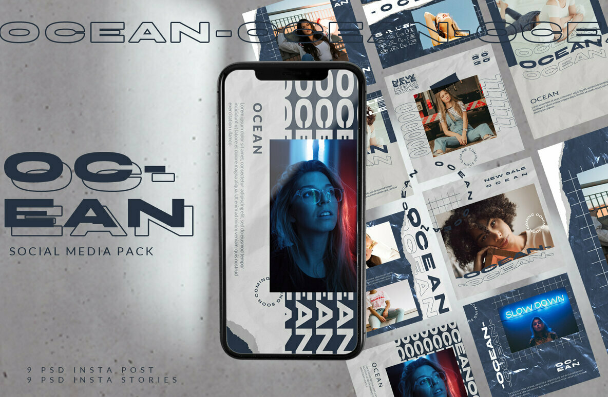 OCEAN Instagram Template 1