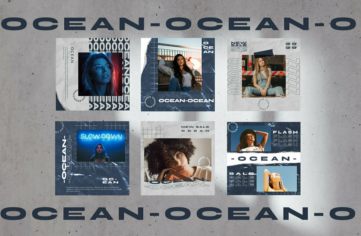 OCEAN Instagram Template 3
