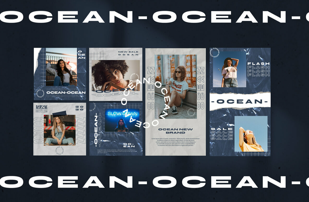 OCEAN Instagram Template 5