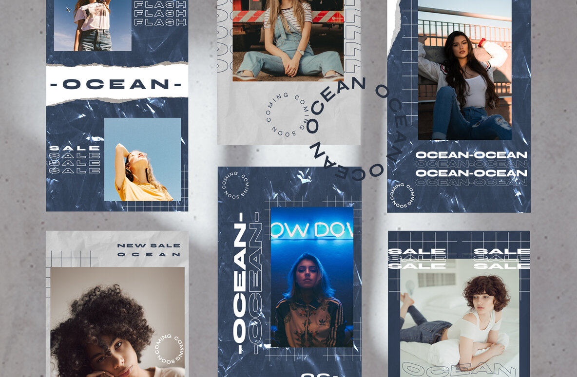 OCEAN Instagram Template 7