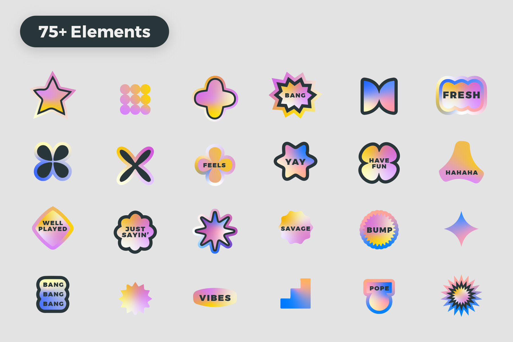 Gradient Sticker Bundle Gradient Sticker Bundle