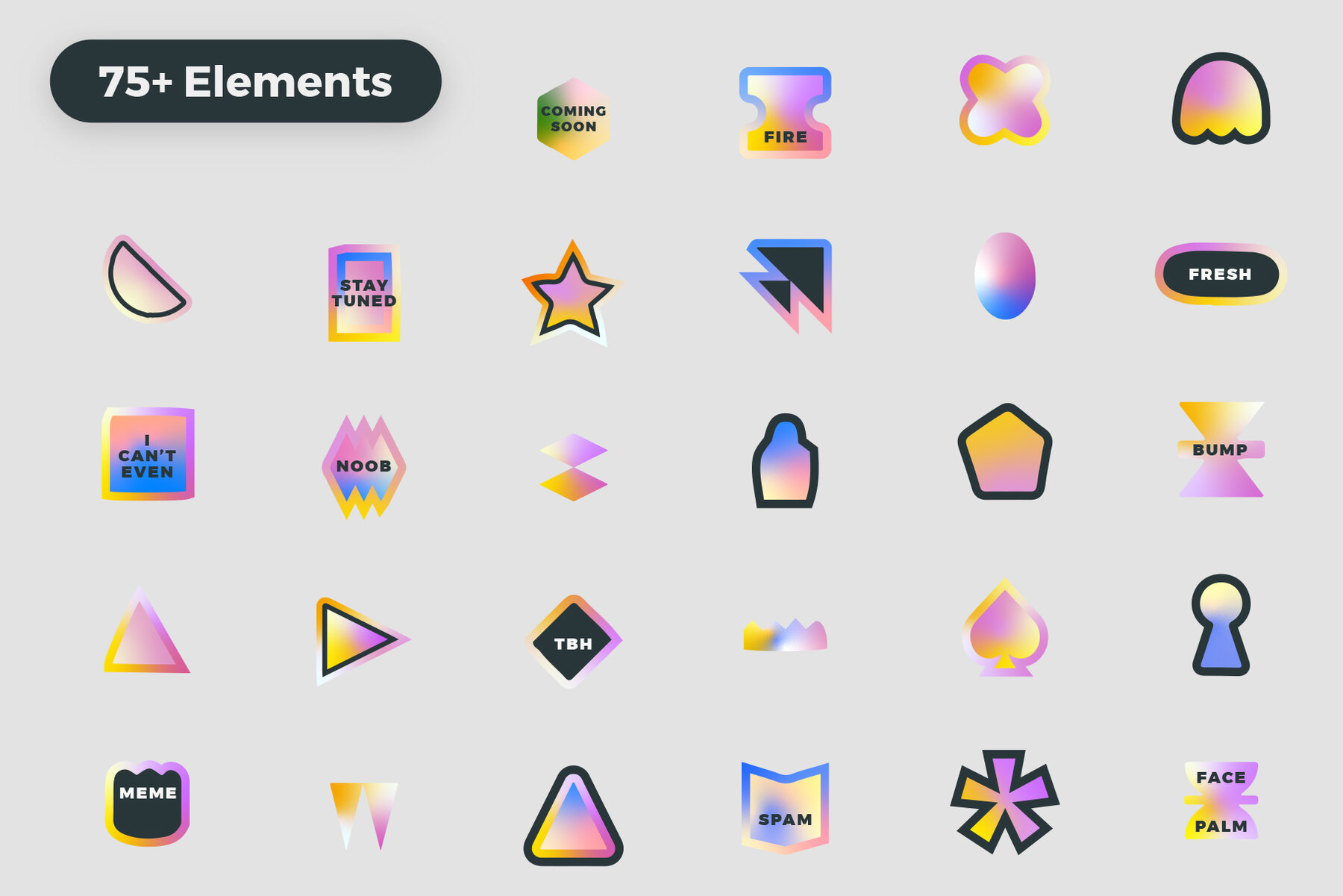 Gradient Sticker Bundle Gradient Sticker Bundle