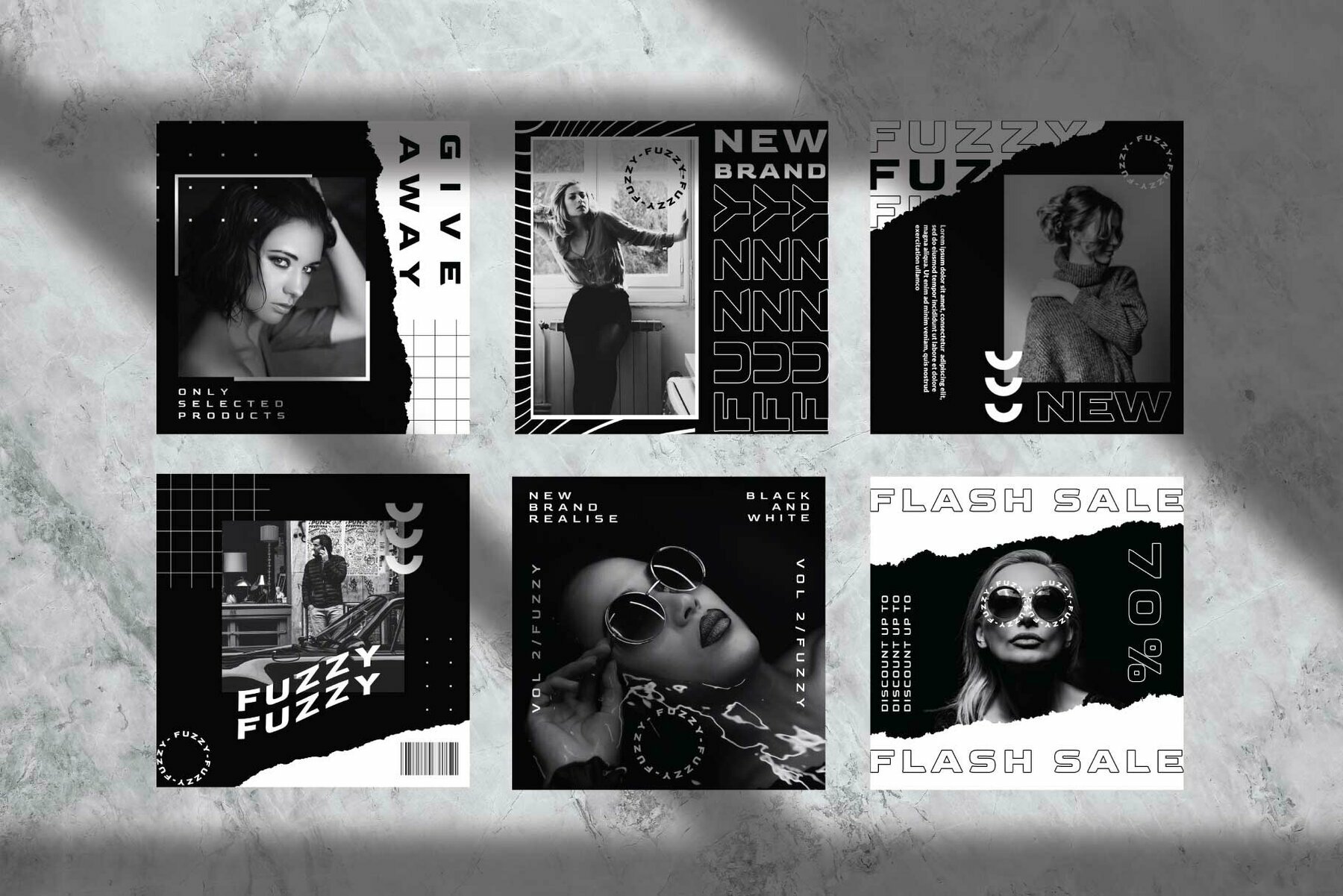 Fuzzy Instagram Template Fuzzy Instagram Template
