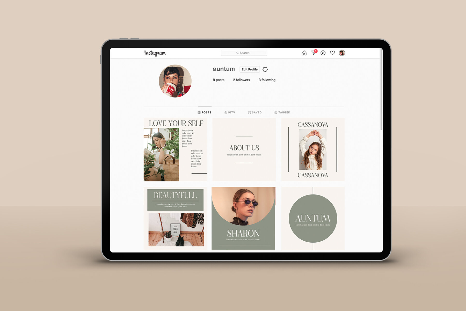 AUNTUM Instagram Template AUNTUM Instagram Template