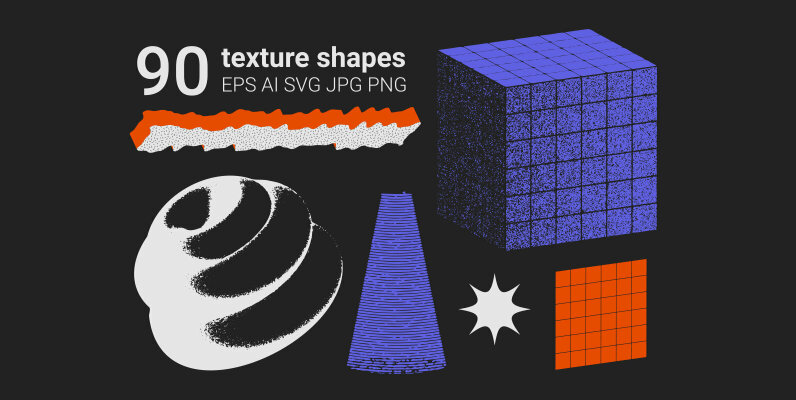 90 Vector Texture Shapes