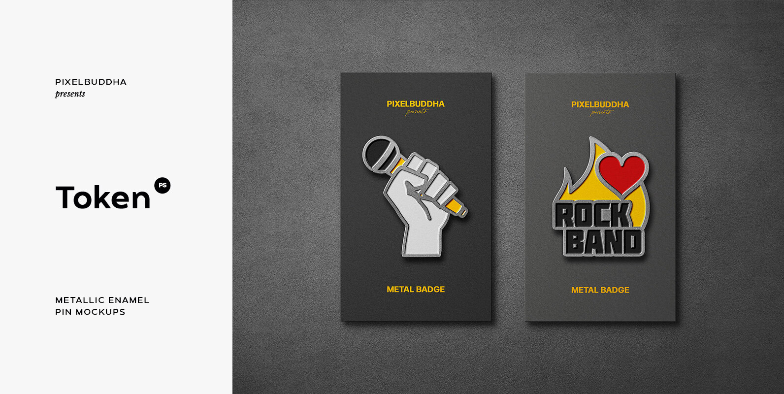 Metallic Enamel Pin Mockups Metallic Enamel Pin Mockups