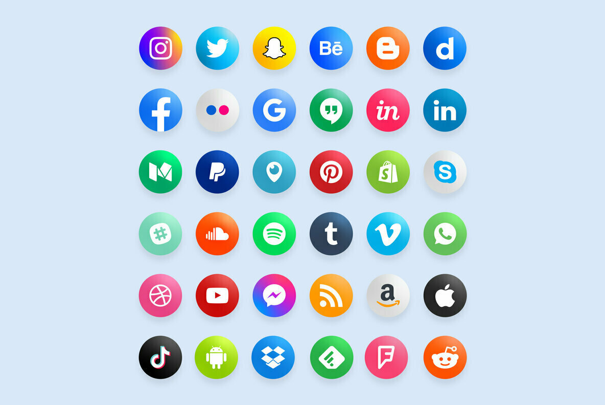 Social Media Icons Bundle Social Media Icons Bundle