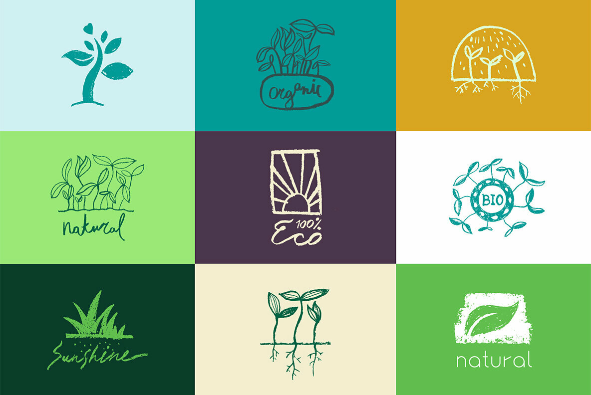 Ecorganic Organic shapes Ecology concept Ecorganic Organic shapes Ecology concept