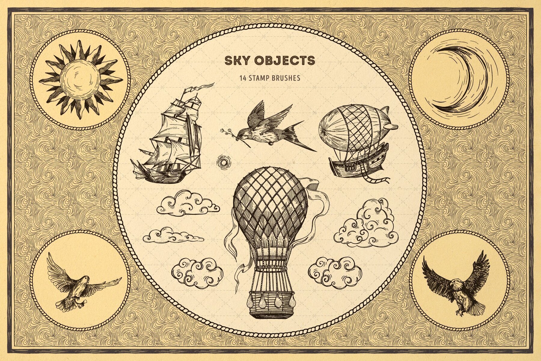 Vintage Map Procreate Brushes Vintage Map Procreate Brushes