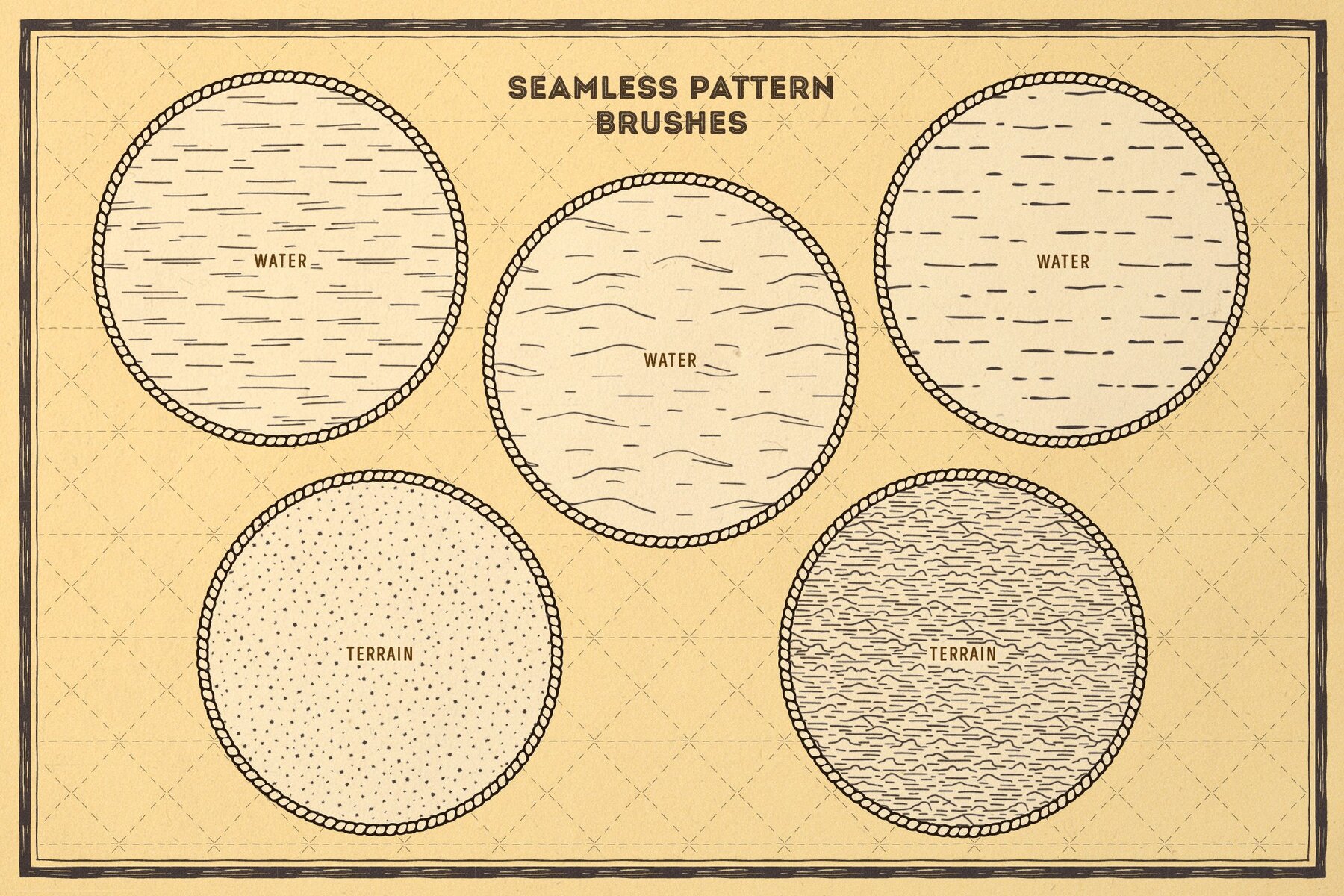 Vintage Map Procreate Brushes Vintage Map Procreate Brushes