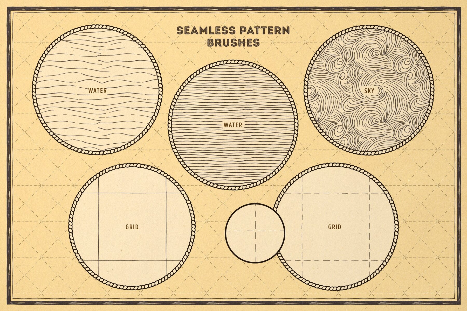 Vintage Map Procreate Brushes Vintage Map Procreate Brushes