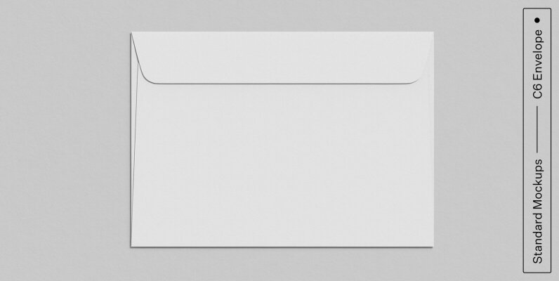 C6 Envelope Standard Mockup
