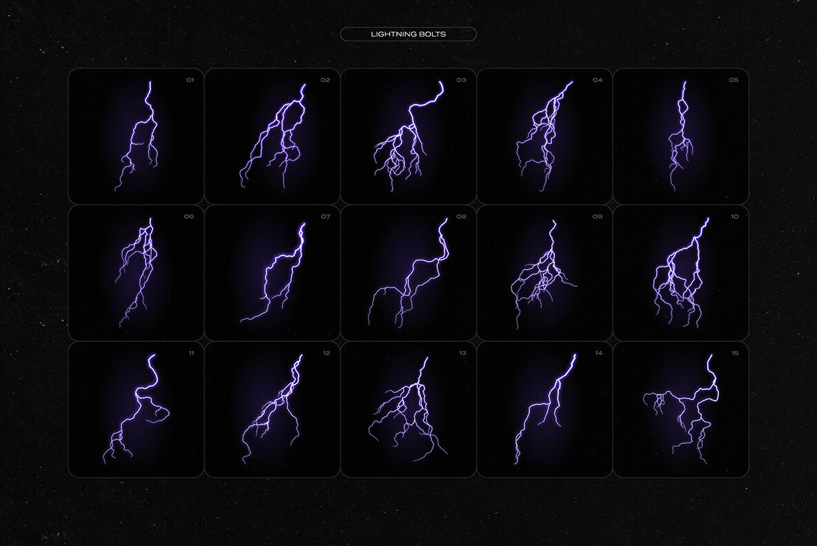 Lightning Bolts   Lens Flares Bundle 4