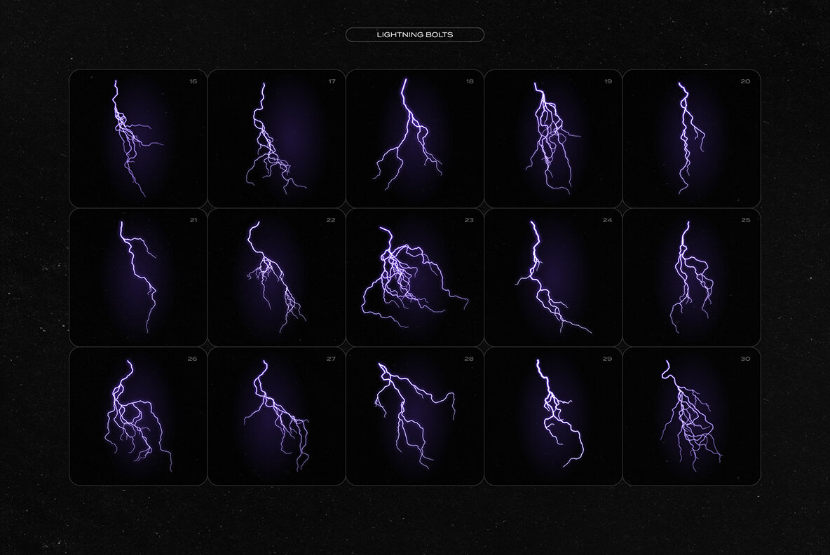 Lightning Bolts   Lens Flares Bundle 6