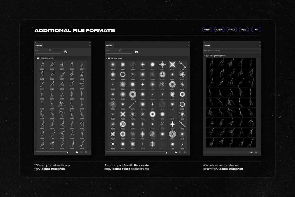 Lightning Bolts   Lens Flares Bundle 16