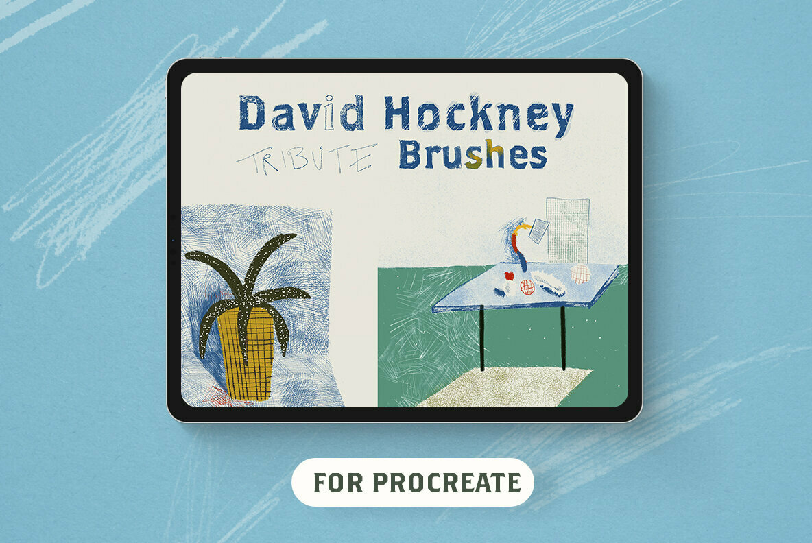 David Hockney Tribute Procreate Brushes David Hockney Tribute Procreate Brushes