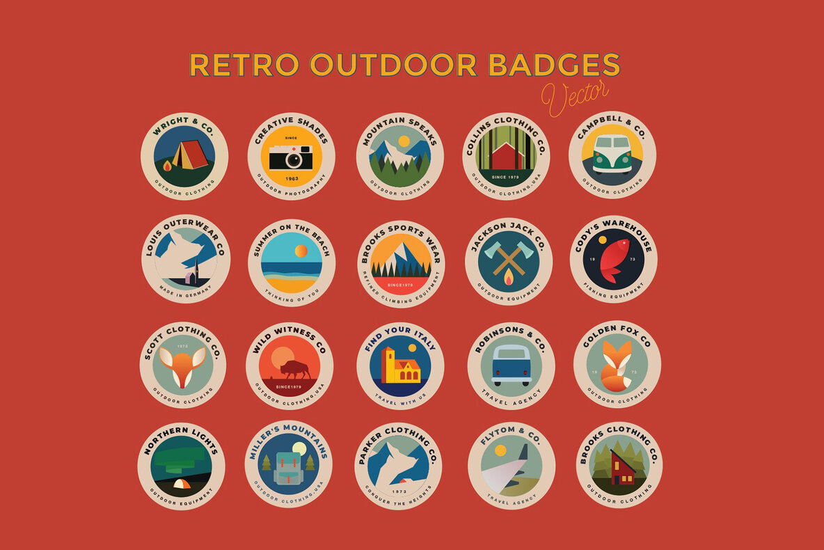 20 Outdoor Badges 20 Outdoor Badges