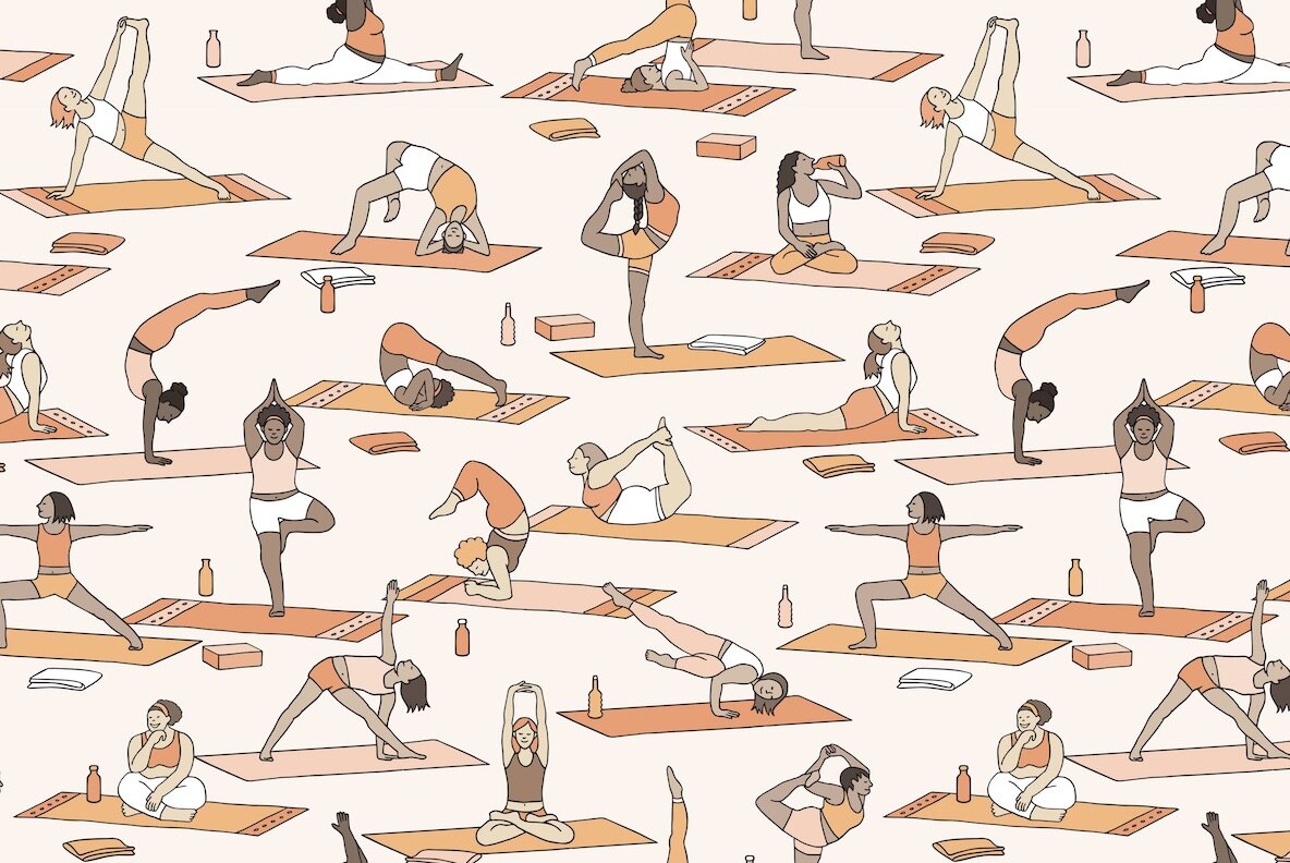 Yoga Asanas Vector Set 6