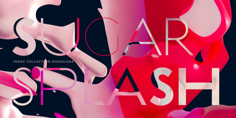 Sugar Splash   Abstract Stock 3D Graphics