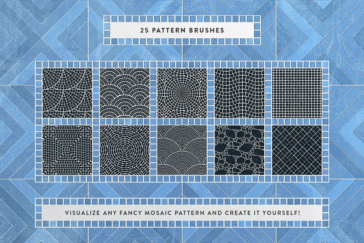 Mosaic Tile Procreate Brushes Mosaic Tile Procreate Brushes