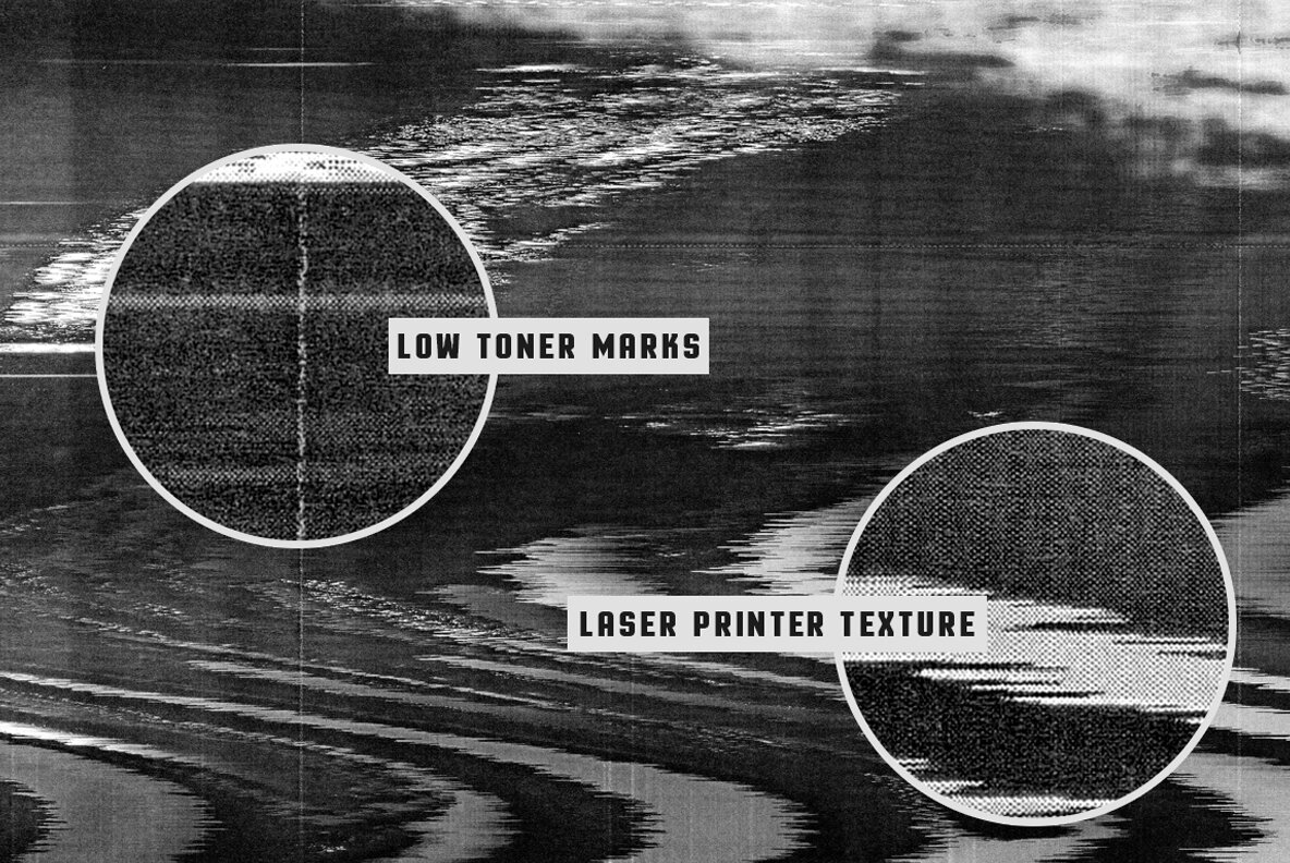 Toner Glitch Photocopy Textures 9