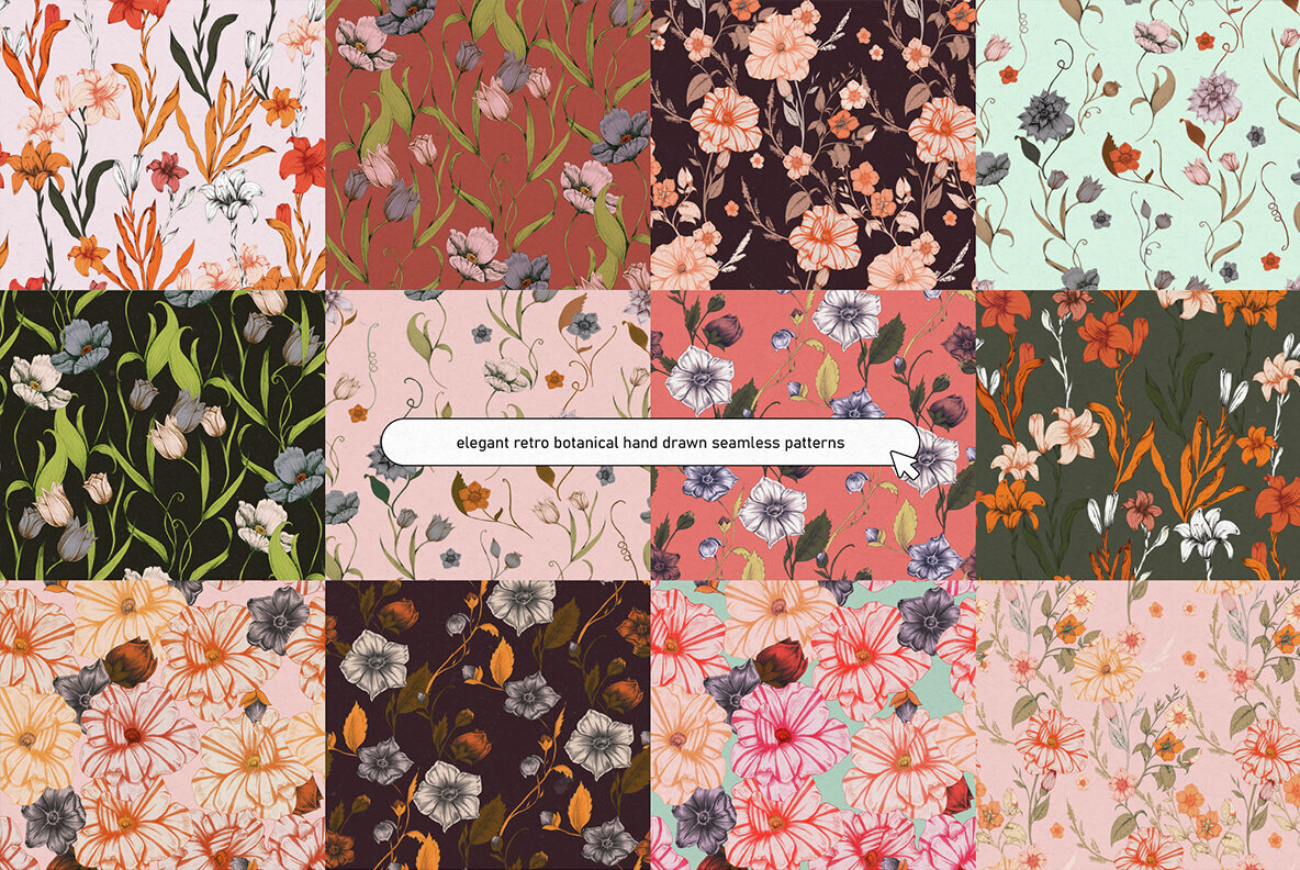 Summer Romance Vintage Floral Patterns 3