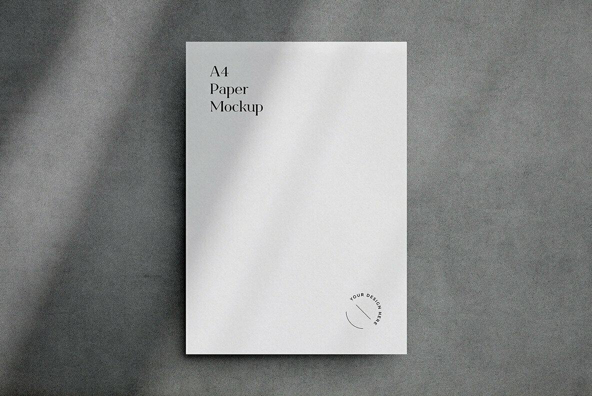 Minimal A4 Paper Mockup Minimal A4 Paper Mockup