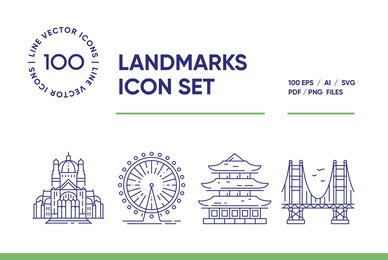 Landmarks Icon Set