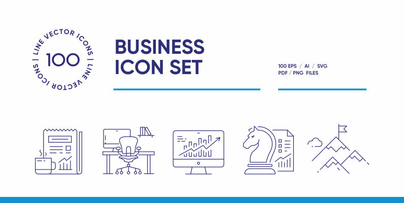Modern Business Icon Set