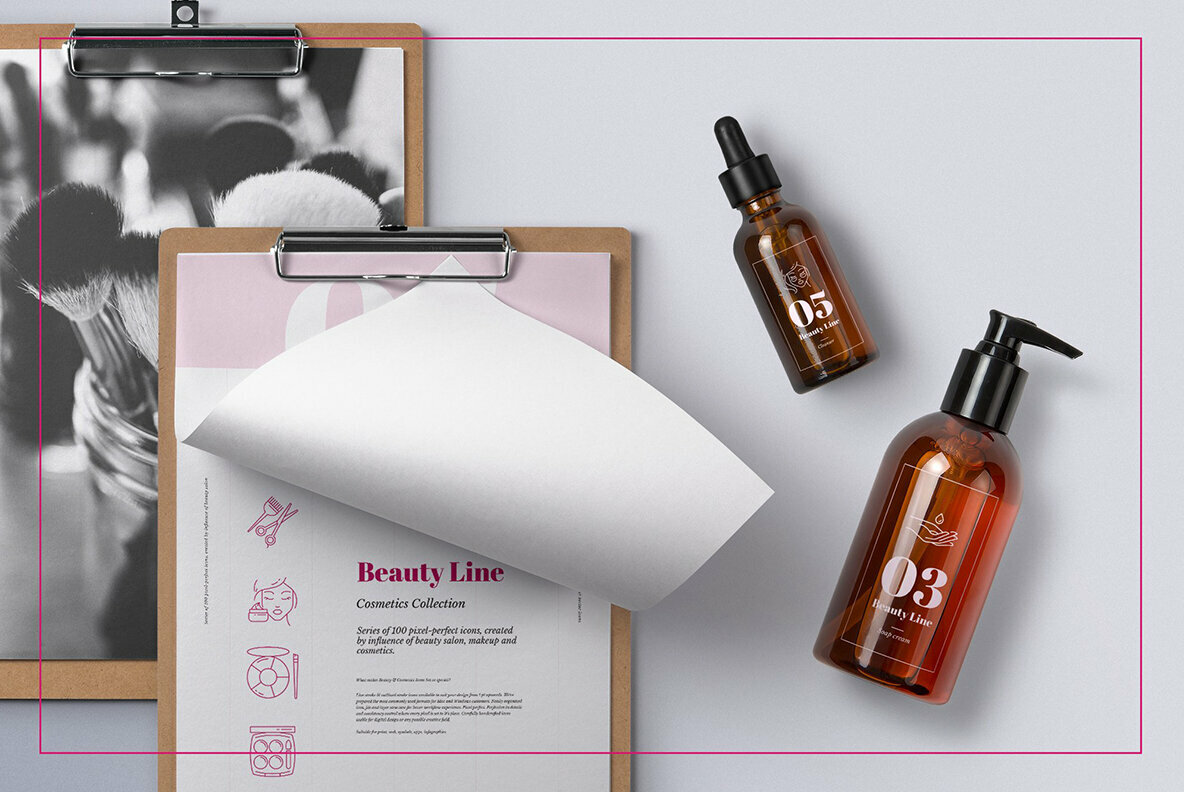 Beauty and Cosmetics Icon Set Beauty and Cosmetics Icon Set