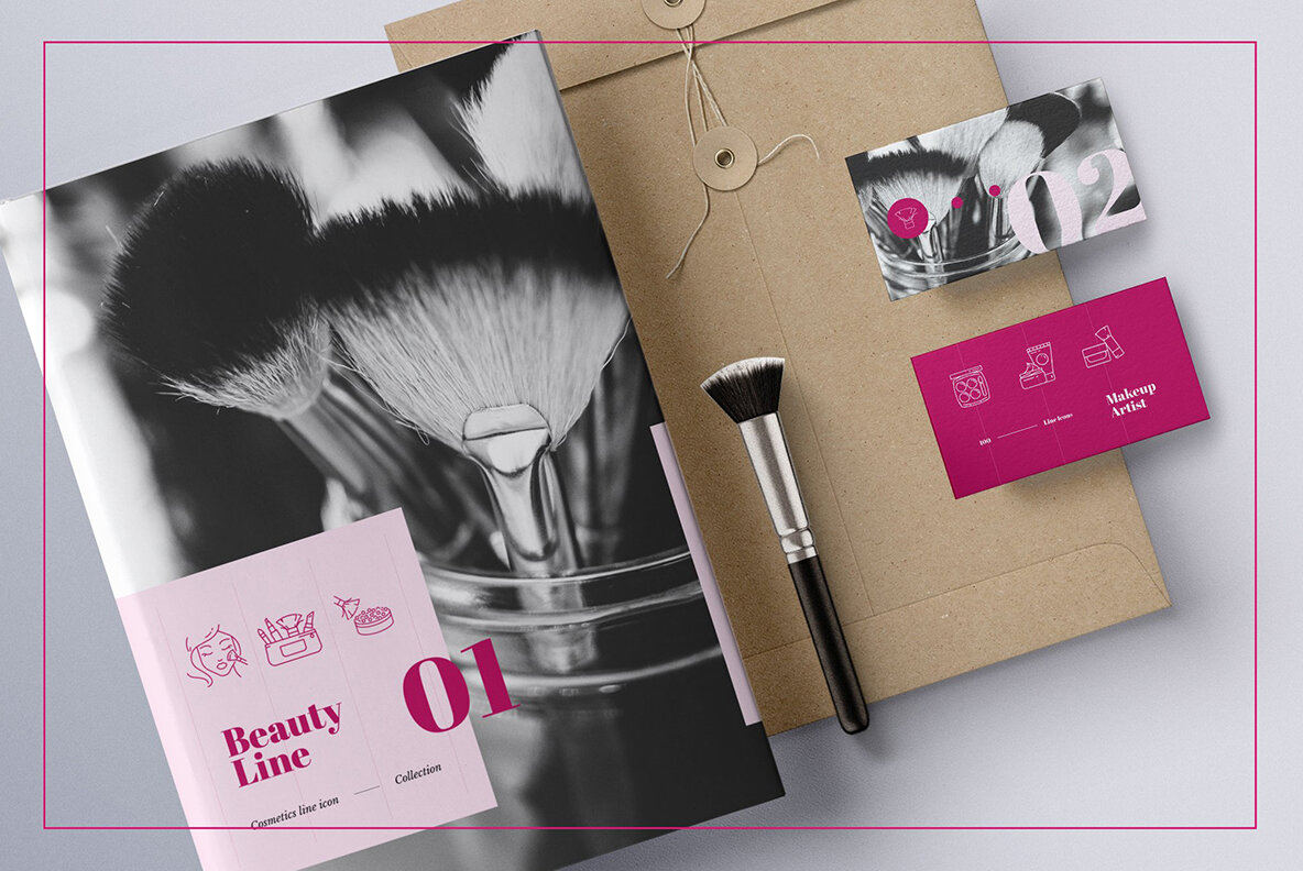 Beauty and Cosmetics Icon Set Beauty and Cosmetics Icon Set